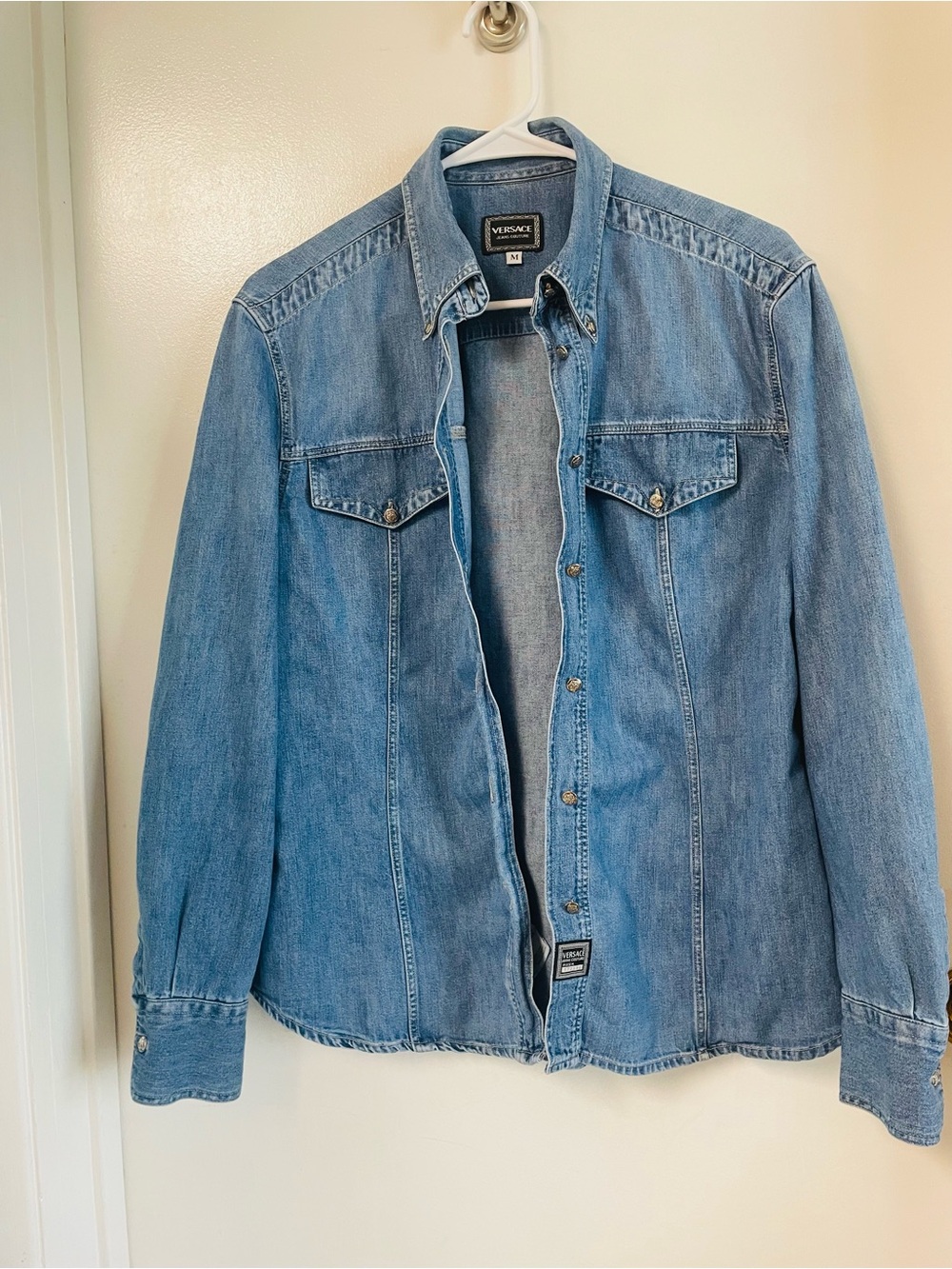 Versace Jeans Collection Medium Blue Denim Shirt Jacket